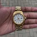 Rolex Oyster Perpetual Dourado Fundo Branco