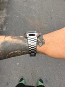 CASIO QUARTZ 2023 PRATEADO FUNDO AZUL