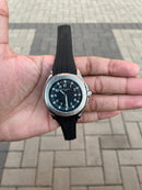 Patek philippe Prata Pulseira Borracha