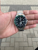Tag Heuer Aquarecer GMT Prata com Verde