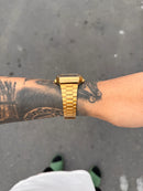 CASIO QUARTZ OCTA DIG DOURADO FUNDO PRETO