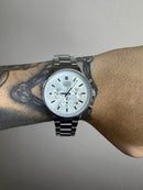 TAG HEUER CARRERA PRATEADO FUNDO BRANCO