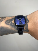 CASIO QUARTZ 2023 PRETO FUNDO AZUL