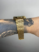 CASIO QUARTZ MTP DOURADO FUNDO PRETO