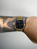 CASIO QUARTZ 2023 DOURADO FUNDO PRETO