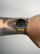 CASIO QUARTZ 2023 DOURADO FUNDO PRETO