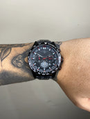 TAG HEUER TACHYMETRE COURO PRETO