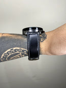 TAG HEUER TACHYMETRE COURO PRETO
