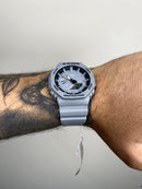 G-SHOCK GA-2100 CINZA COM PRETO